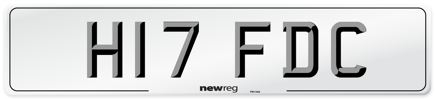 H17 FDC Number Plate from New Reg